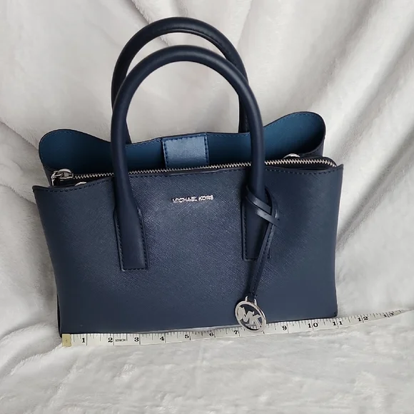 Michael Kors Dark Blue Satchel Bag - Picture 5 of 6